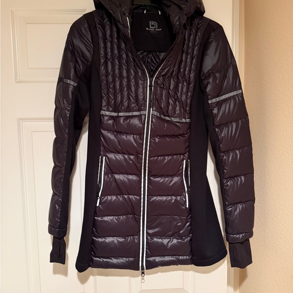 Blanc Noir Black Quilted Puffer Jacket